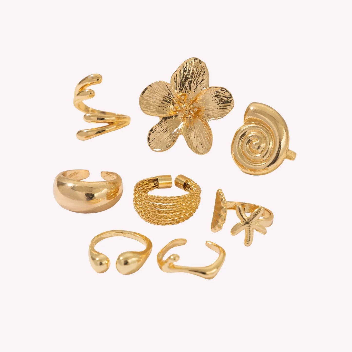 Petal Glow Ring Set (8-Piece)