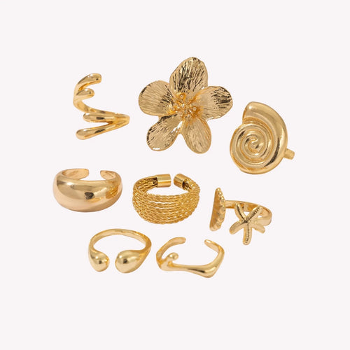 Petal Glow Ring Set (8-Piece)